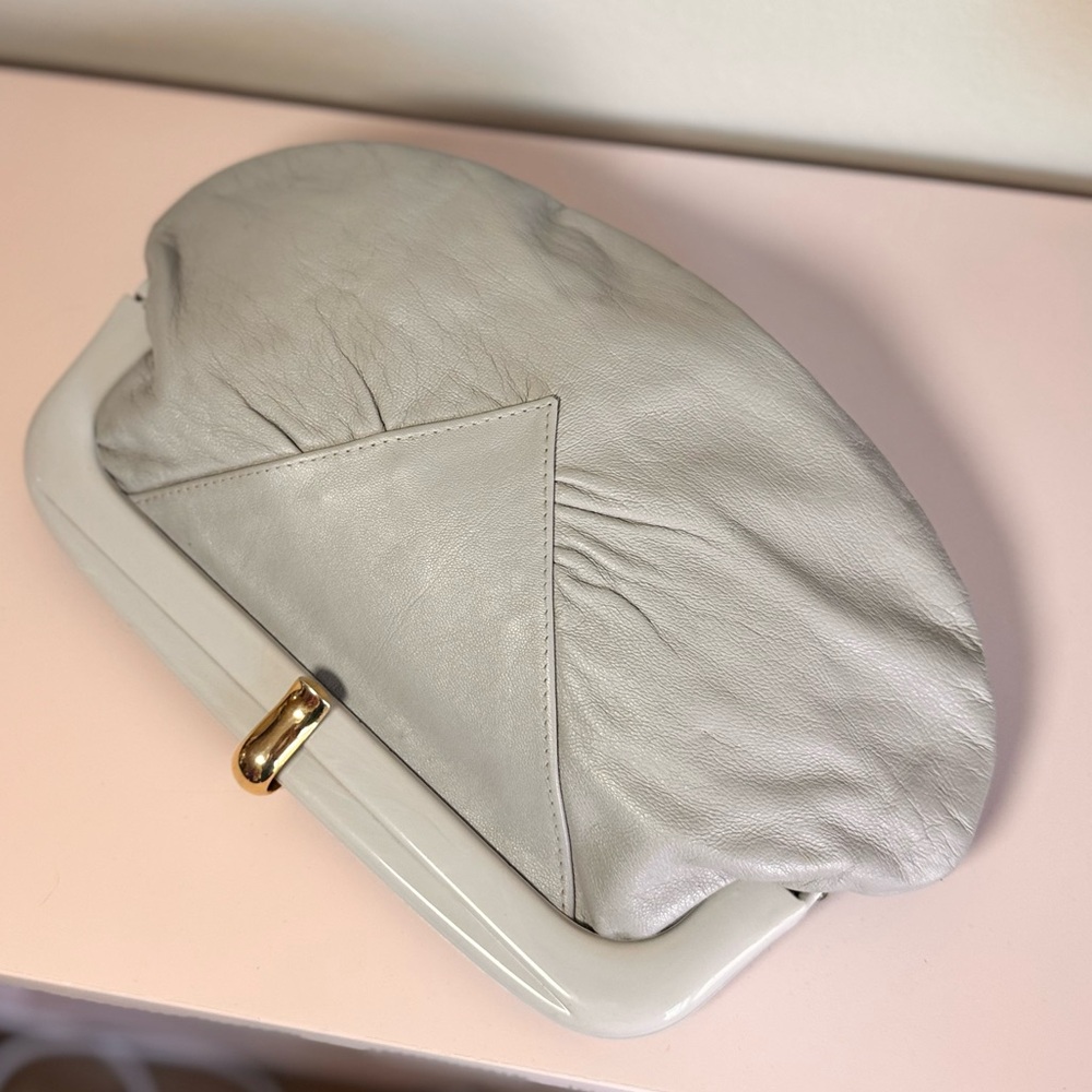 Vintage Large Italian Leather Clutch - Picture 2 of 10